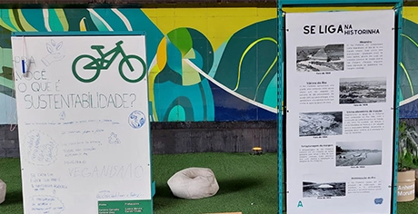 Exposição Por um mundo mais sustentável no Lounge Mentes Abertas