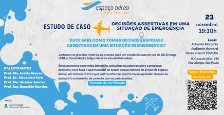Participe do estudo de caso do voo da US Airways 1549