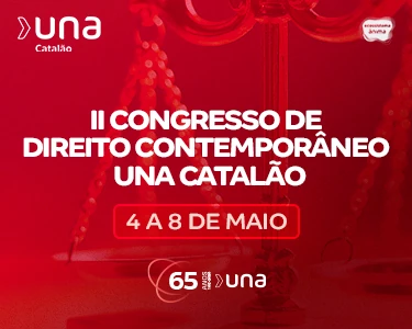 Banner full do evento de 65 anos de Una. Congresso de Direito de Catalão