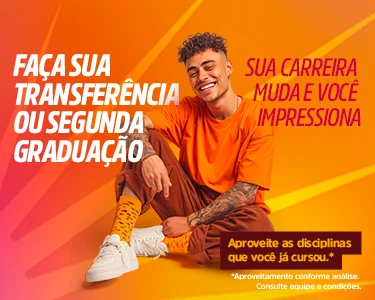 Conheça nossas opções de transferência externa ou segunda graduação e aproveite disciplinas já cursadas para impulsionar sua carreira profissional