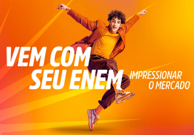 Campanha educacional Vem com seu ENEM para ingressar na faculdade e se preparar para o mercado de trabalho