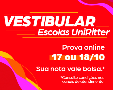Banner de divulgação do vestibular escolas UniRitter.