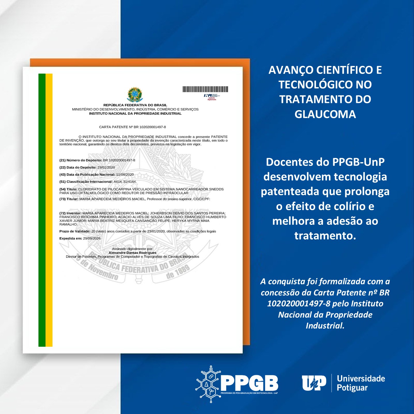 CARTA PATENTE INPI