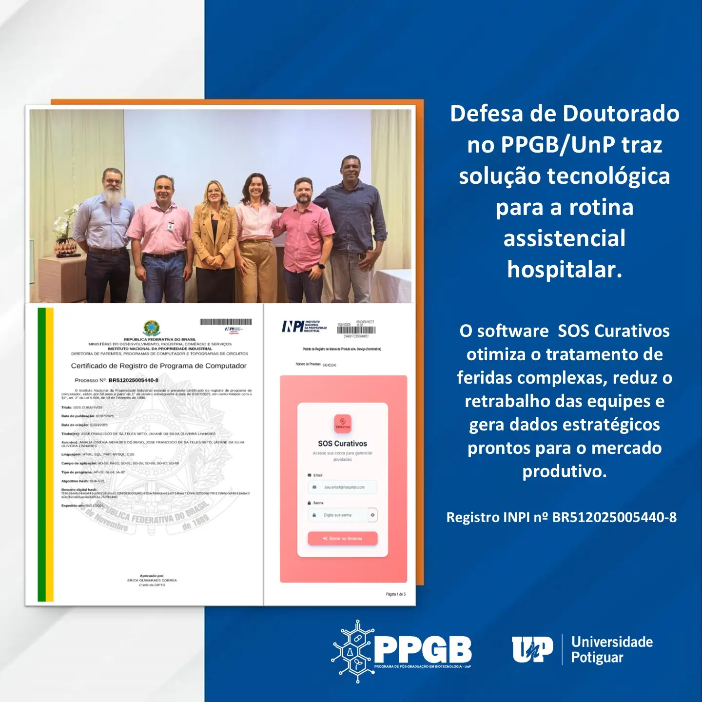 Pesquisa do PPGB-UnP desenvolve software inovador para otimizar o tratamento de feridas e revolucionar a gestão hospitalar